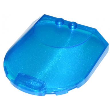 satin trans-dark blue windscreen 6 x 6 x 1 1 3 curved
