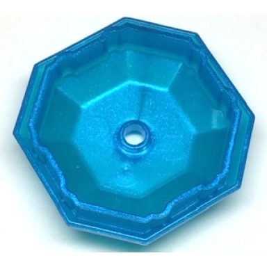 satin trans-dark blue rock 4 x 4 octagonal bottom diamond dress container top