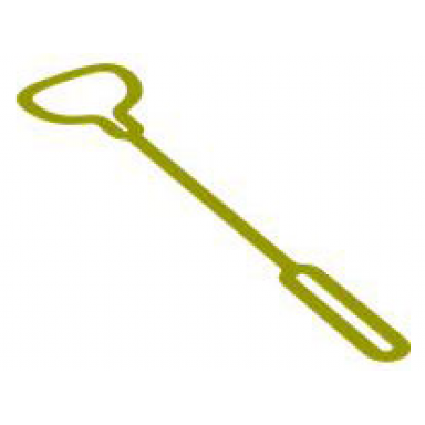 neon yellow duplo utensil pull toy harness cloth - traditional starched fabric
