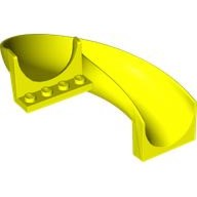 neon yellow slide playground 7 x 12 x 8 1 3 curved 180 degrees