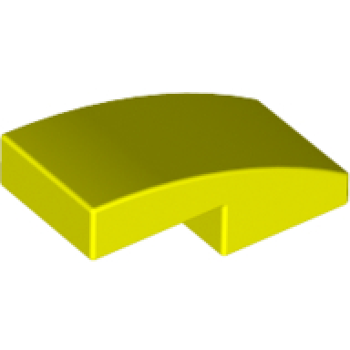 neon yellow slope curved 2 x 1 x 2 3