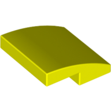 neon yellow slope curved 2 x 2 x 2 3