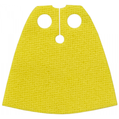 neon yellow minifigure cape cloth standard - spongy stretchable fabric - 3.9cm height