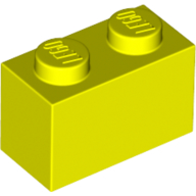 neon yellow brick 1 x 2