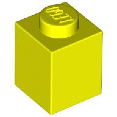 neon yellow brick 1 x 1
