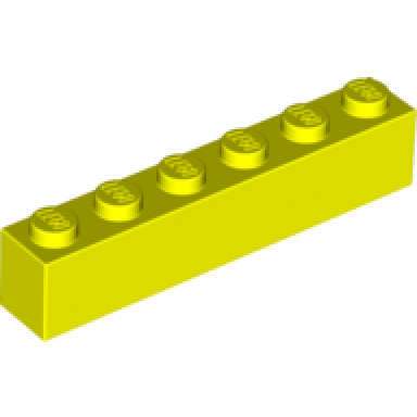 neon yellow brick 1 x 6
