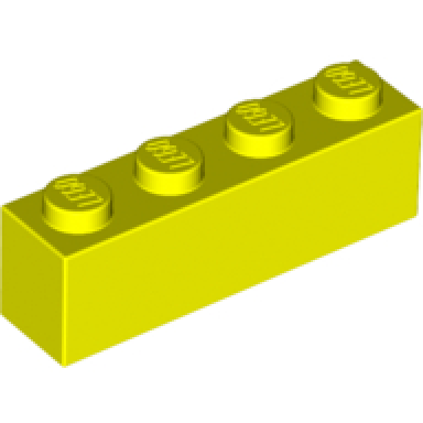 neon yellow brick 1 x 4