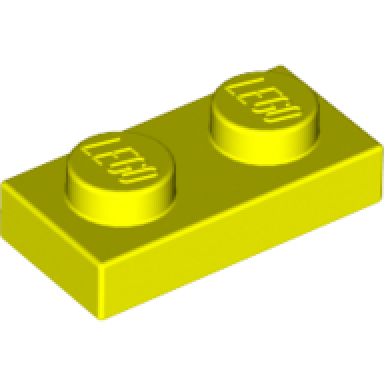 neon yellow plate 1 x 2