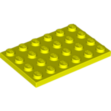 neon yellow plate 4 x 6