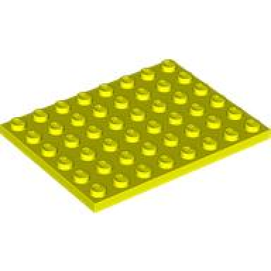 neon yellow plate 6 x 8