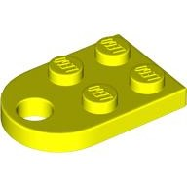 neon yellow plate modified 2 x 3 with hole