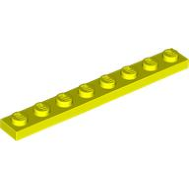 neon yellow plate 1 x 8