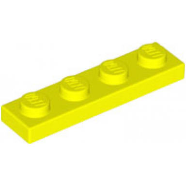 neon yellow plate 1 x 4