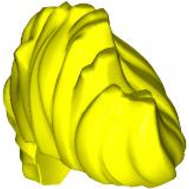 neon yellow minifigure hair mohawk wide and wavy