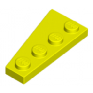 neon yellow wedge plate 4 x 2 right