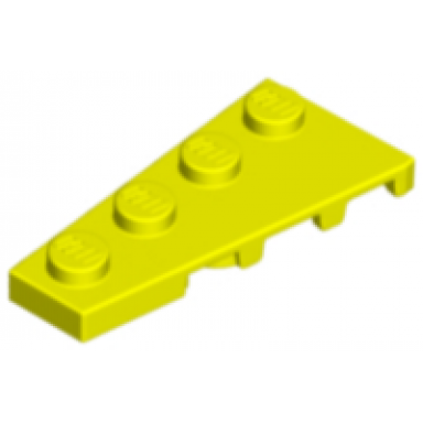 neon yellow wedge plate 4 x 2 left