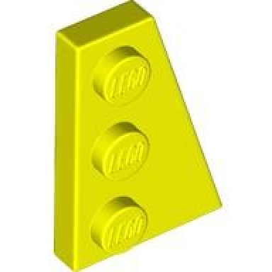 neon yellow wedge plate 3 x 2 right