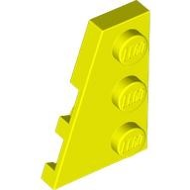 neon yellow wedge plate 3 x 2 left