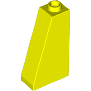 neon yellow slope 75 2 x 1 x 3 - hollow stud