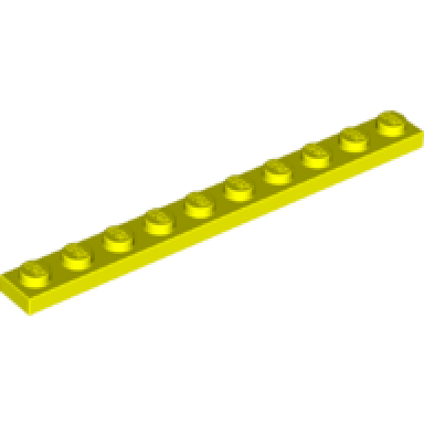 neon yellow plate 1 x 10