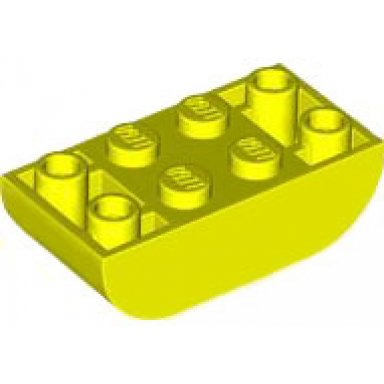 neon yellow slope curved 4 x 2 inverted double