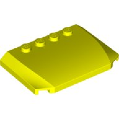 neon yellow wedge 4 x 6 x 2 3 triple curved