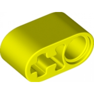 neon yellow technic liftarm thick 1 x 2 - axle hole