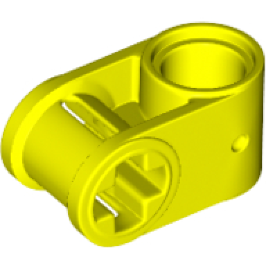 neon yellow technic axle and pin connector perpendicular
