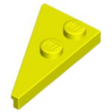 neon yellow wedge plate 4 x 2 right pointed