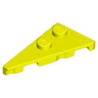 neon yellow wedge plate 4 x 2 left pointed