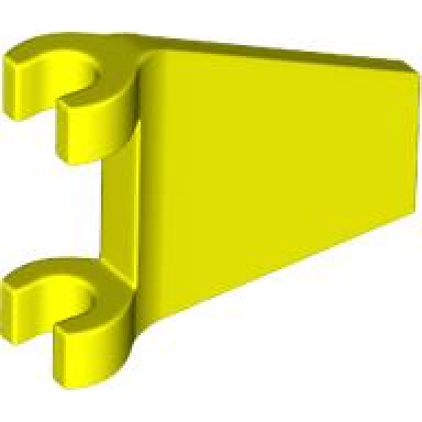 neon yellow flag 2 x 2 trapezoid with flared edge