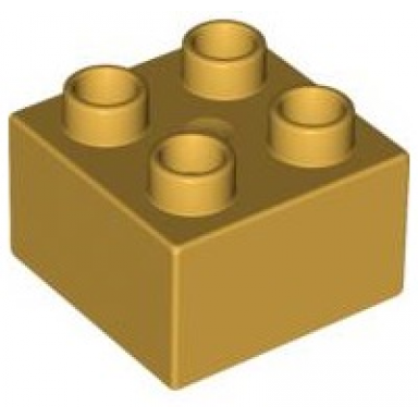 dark yellow duplo brick 2 x 2