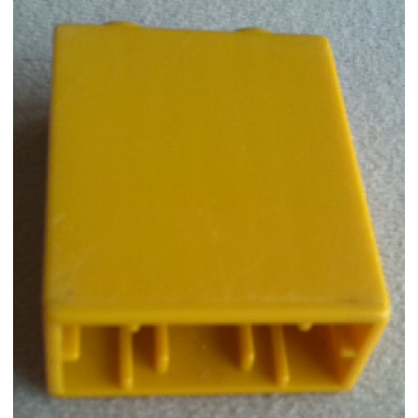 dark yellow duplo brick 1 x 2 x 2