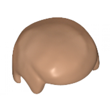 dark nougat minifigure hair male smooth