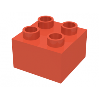 dark salmon duplo brick 2 x 2