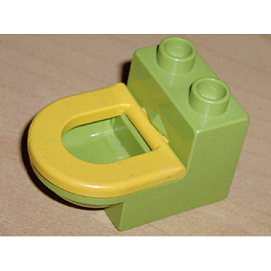 fabuland lime duplo furniture toilet with yellow seat 4911 4912