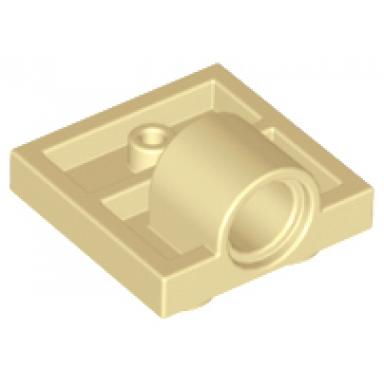 tan plate modified 2 x 2 with pin hole - full cross support underneath