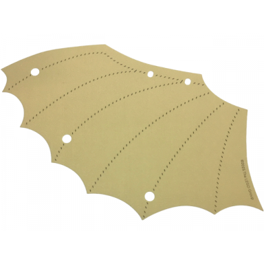 cloth wing 19 x 14 1 2 left with dark tan stitching pattern