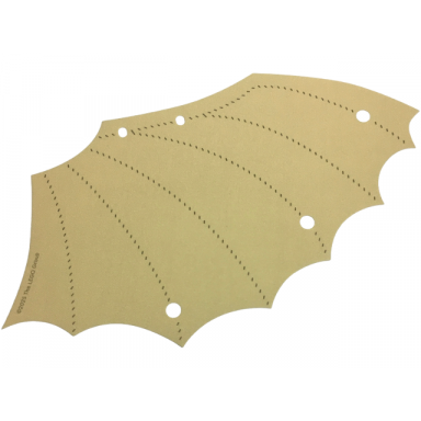 cloth wing 19 x 14 1 2 right with dark tan stitching pattern