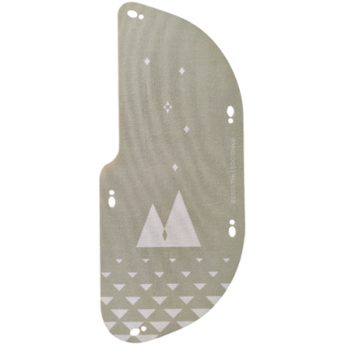 cloth sail 10 x 23 with diamonds mountains and triangles on dark tan background pattern
