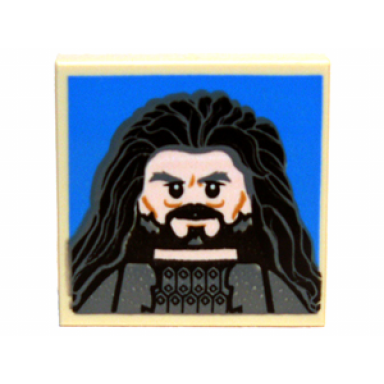 tile modified 2 x 2 inverted with thorin oakenshield on blue background pattern