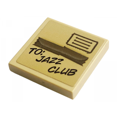 tan tile modified 2 x 2 inverted with black to: jazz club and dark tan tape pattern sticker - set 40586