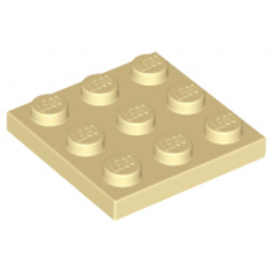 tan plate 3 x 3