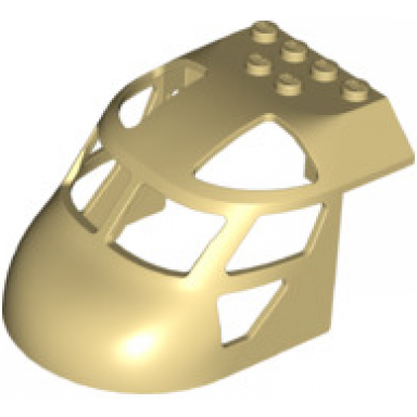 tan aircraft fuselage forward top curved 6 x 8 x 4