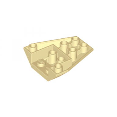 tan wedge 4 x 4 triple inverted with connections between 4 studs