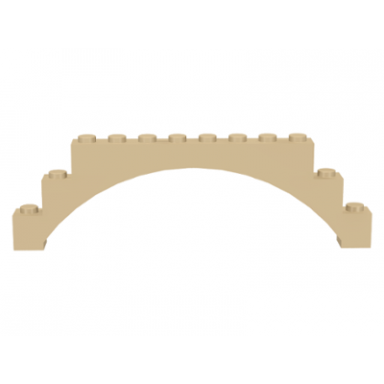 tan arch 1 x 12 x 3 raised arch with 1 cross support