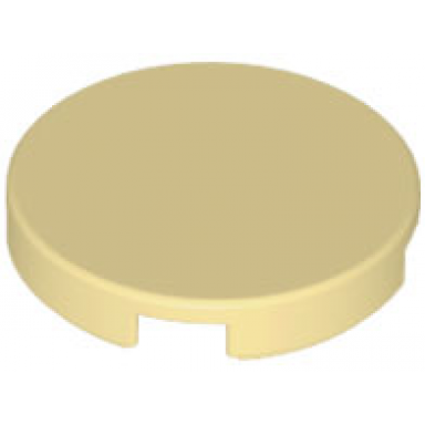 tan tile round 2 x 2 with bottom stud holder