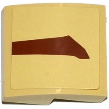 tan slope curved 2 x 2 x 2 3 with sw wookiee gunship pattern 1 model right side sticker - set 75084