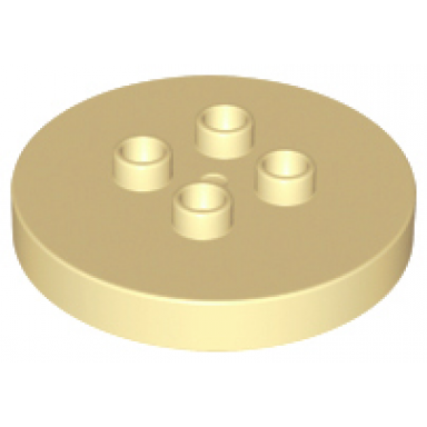 duplo brick round 4 x 4 flat top thin with 2 x 2 studs table