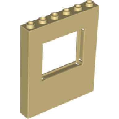 tan panel 1 x 6 x 6 with window